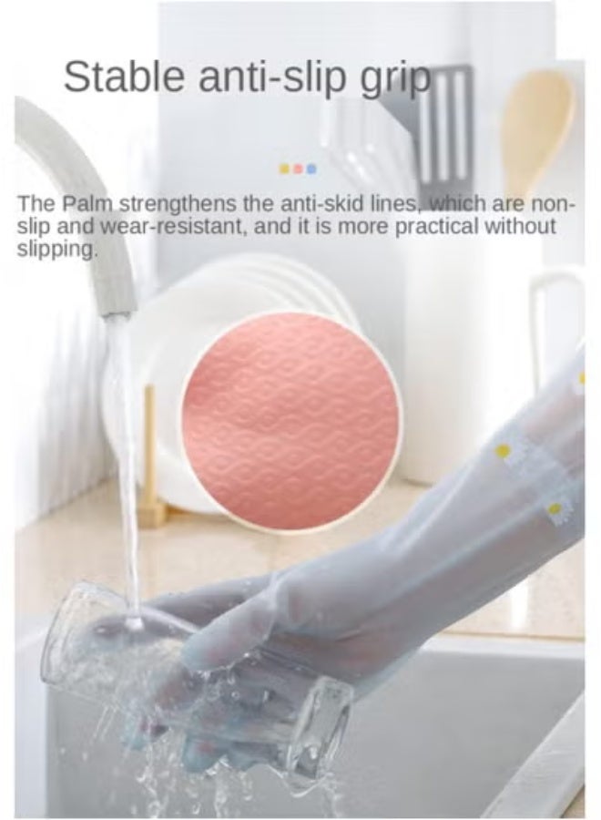 A Pair of Heat Insulated Cleaning Gloves, Waterproof and Slip Resistant, for Kitchen Bathroom Home Gardening Painting Household Tools, One Size - Image 3