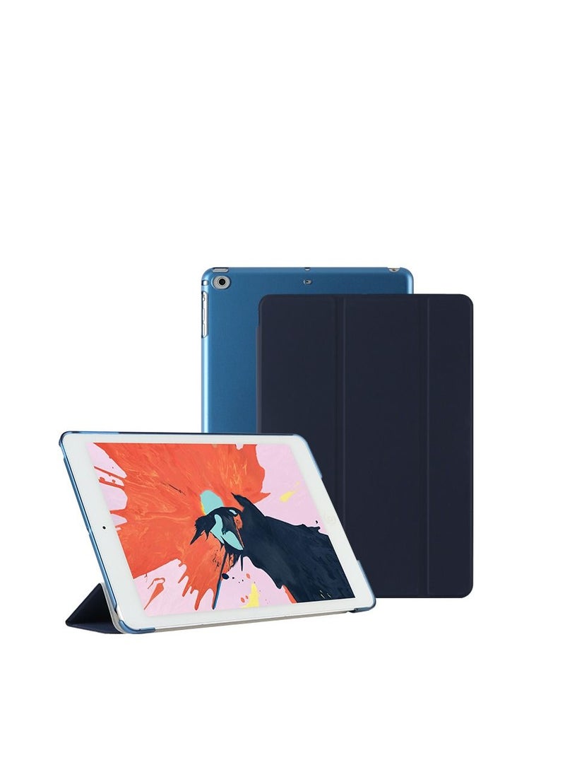 Loquat Blue iPad Three Fold Intelligent Sleep Hard Shell