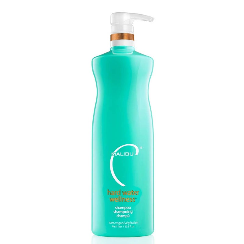 Malibu C Hard Water Wellness Shampoo - Hydrating, Sulfate-Free Hair Care for Hard Water - Removes Minerals and Buildup (33.8 oz) - Image 1