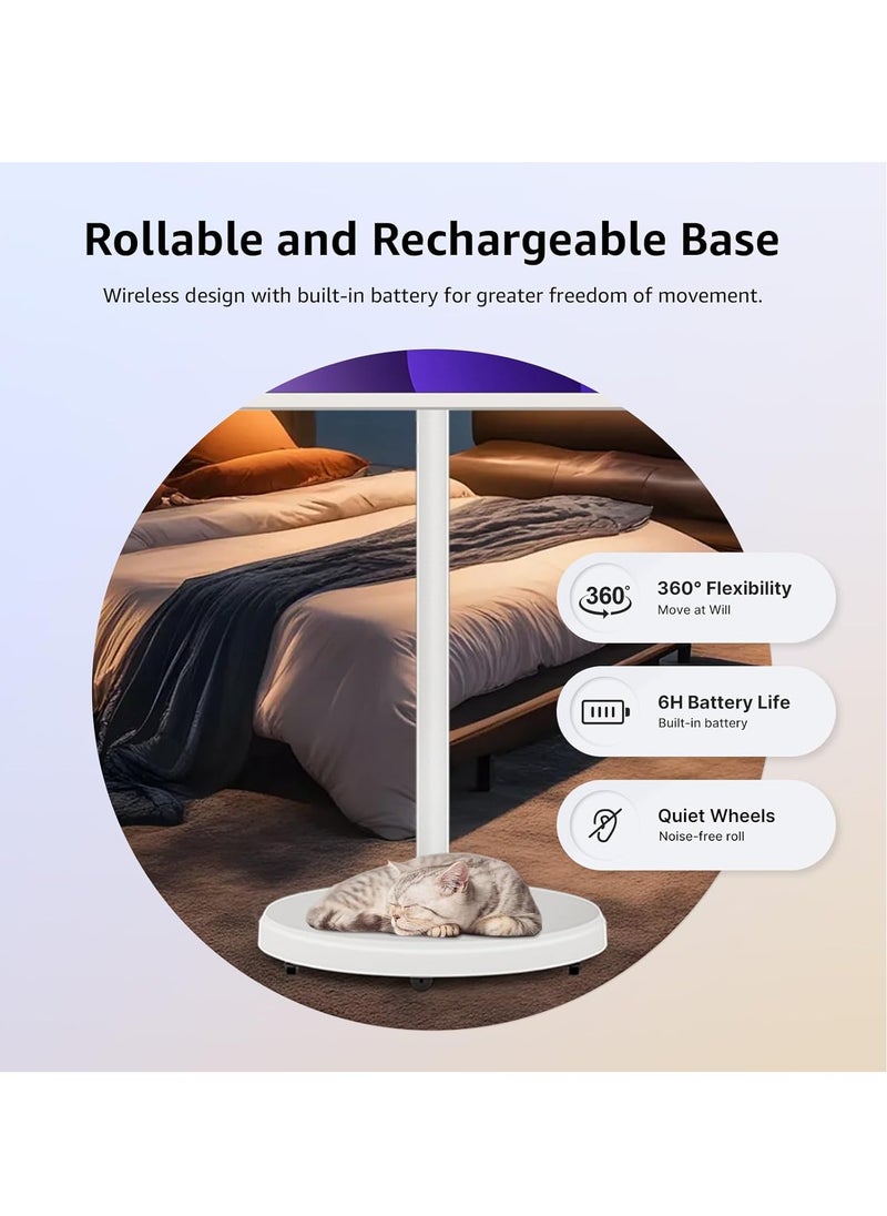 FlashHawk - 21.5 Inch Portable TV Floor Screen with Adjustable Stand  | 4G RAM+64G Storage- LCD Smart Touch Display Screen, Built-in Battery, Full Swivel Rotation - Image 1