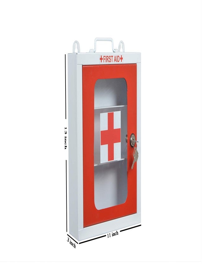 LEPOSE صندوق الإسعافات الأولية من ليبوز - أحمر وأبيض، 290 × 90 × 340 مم (عرض × عمق × ارتفاع)، 4 أقسام، قابل للقفل، شفاف، مثالي للمكاتب والمستشفيات والمدارس والمصانع والاستخدام الشخصي - Image 2