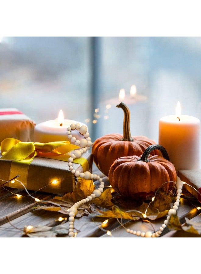 GWHOLE 7.2 Ft Christmas Wooden Bead Garland Natural Prayer Beads for Christmas Tree Decor, Table Decor Boho Decor Modern Farmhouse Home Mantel Rustic Country Holiday Decor - Image 5