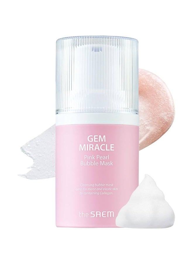 The Saem Gem Miracle Pink Pearl Bubble Mask Cleansing Mask 50g - Image 2
