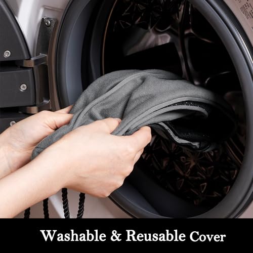 Sunolga 38" Door Draft Stopper Blocks Hot Cold Air with Removable Washable Cover for Gaps Up to 3", All-Season Noise, Light, Dust and Wind Seal for The Bottom of Door and Window, Grey - Image 5