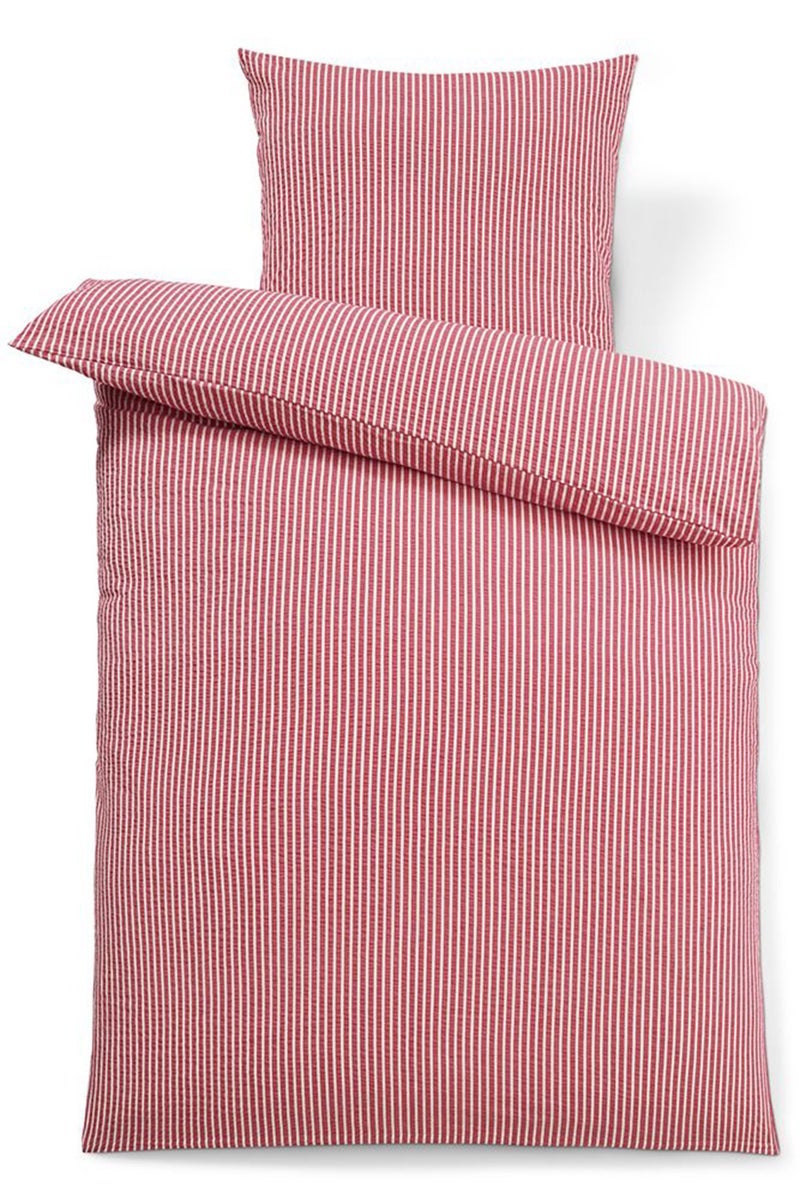 Tchibo Single Seer Sucker Duvet Set 135 x 200 cm Red - Image 2