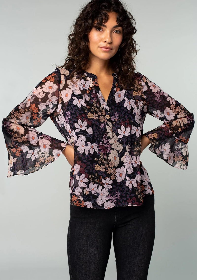 Toochki Women's Georgette Floral Straight Western Top | Winter Tops | Western | Latest Woman Tunic | Trendy - Image 2