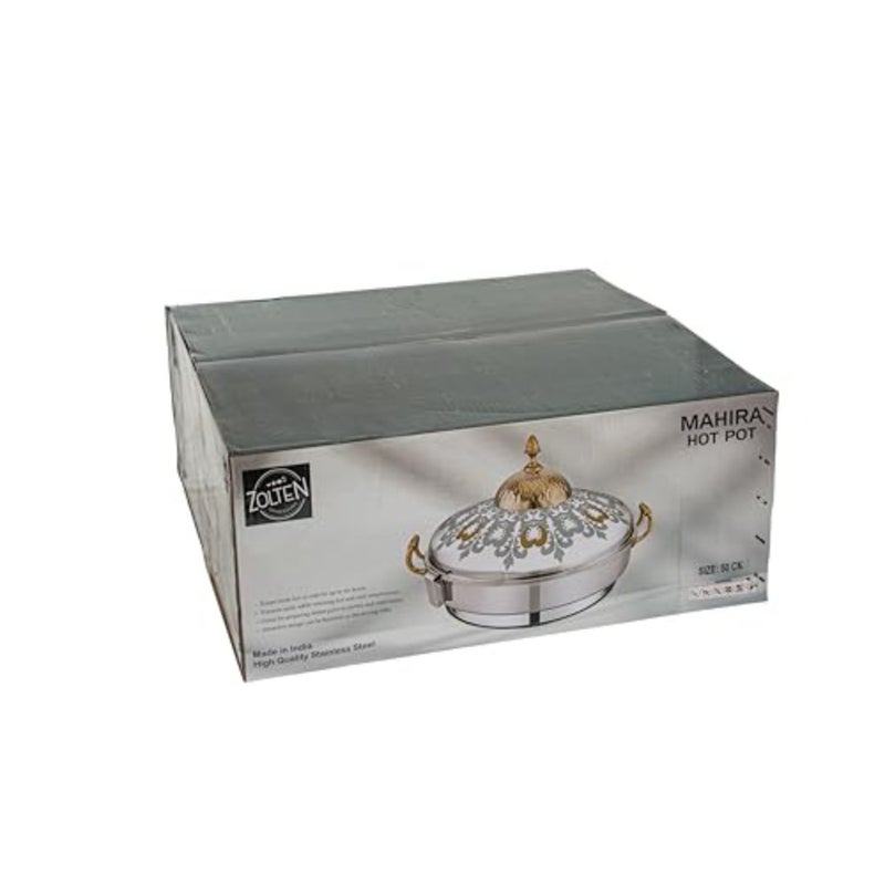 Mahira Stainless Steel Hotpot, 50 cm Size, Silver - Image 5