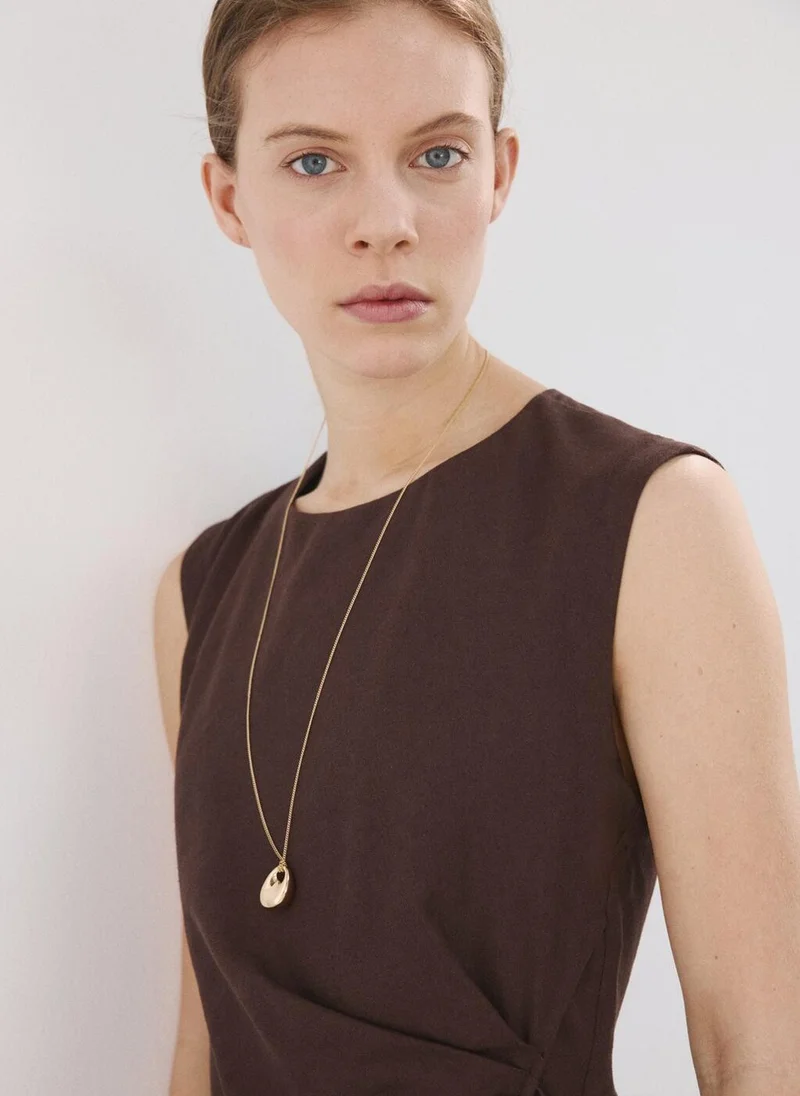 MANGO  Wrap midi-dress with knot for Women | Best Price UAE