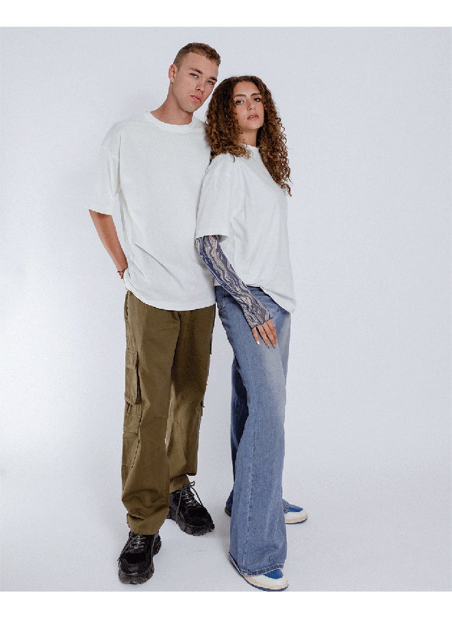 In Your Shoe - White Basic Oversized Tee - Image 1