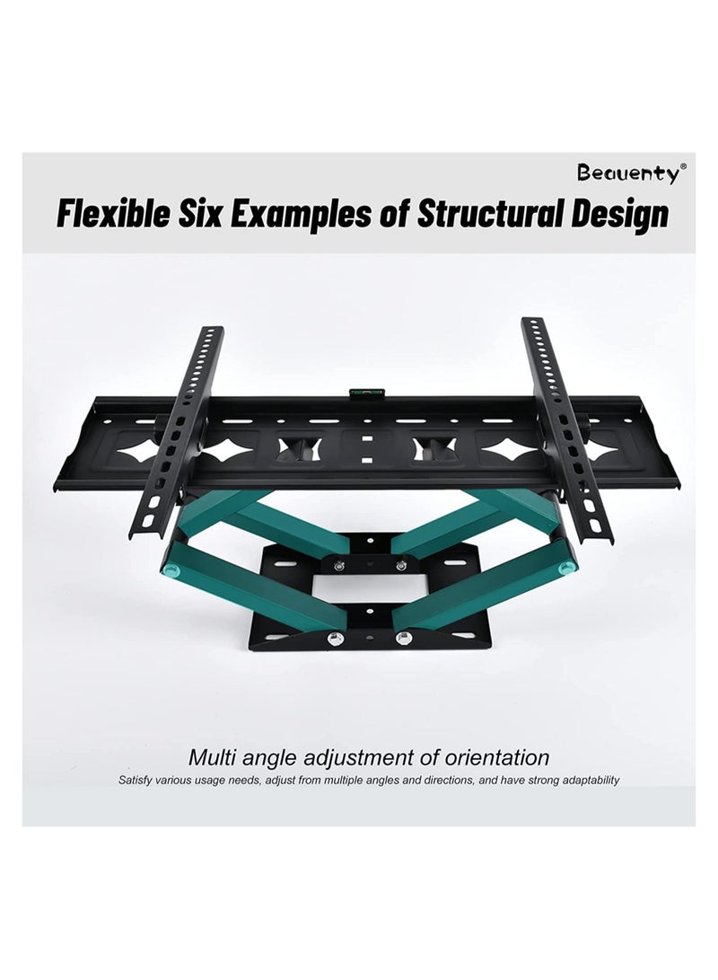 Full Motion TV Wall Mount, Dual Swivel Articulating Arms TV Mount, TV Wall Mount with Extension Tilt Rotation for 32-80 Inch TV, Max VESA 600x400mm, Holds Up to 60kg - Image 4