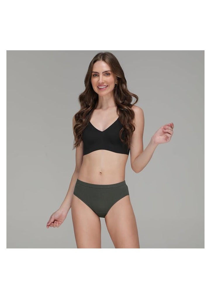 Amul comfy Pure Cotton Soft Light Weight Solid Women Panty |Pack of 3| Assorted Color  - Image 2