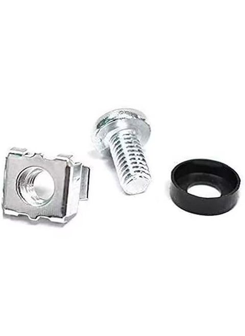 DKURVE Cage Nuts and Rack Screw Kit M6 16mm Zinc Plated 50pcs Set