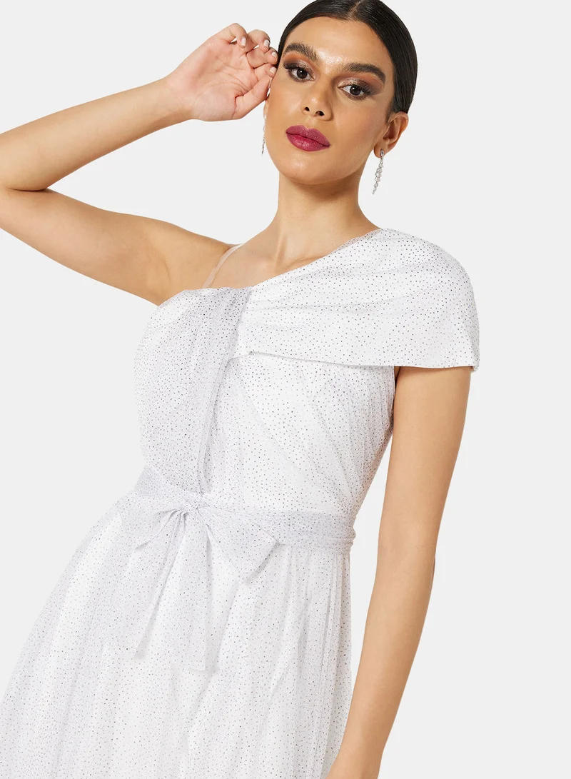 House of Moda One-Shoulder Tulle Dress