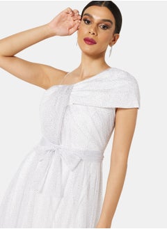 House of Moda Asymmetrical Draped One Shoulder Dress  - Image 3