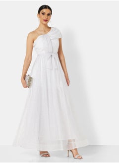 House of Moda Asymmetrical Draped One Shoulder Dress  - Image 4