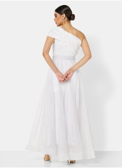 House of Moda Asymmetrical Draped One Shoulder Dress  - Image 2