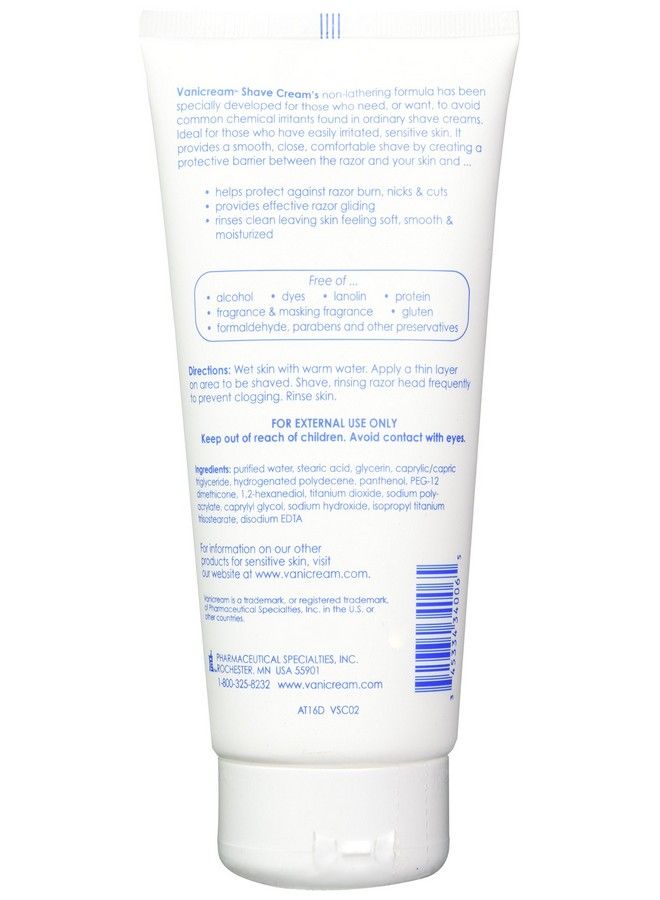 Vanicream ™ Shave Cream For Sensitive Skin 6 Oz - Image 3