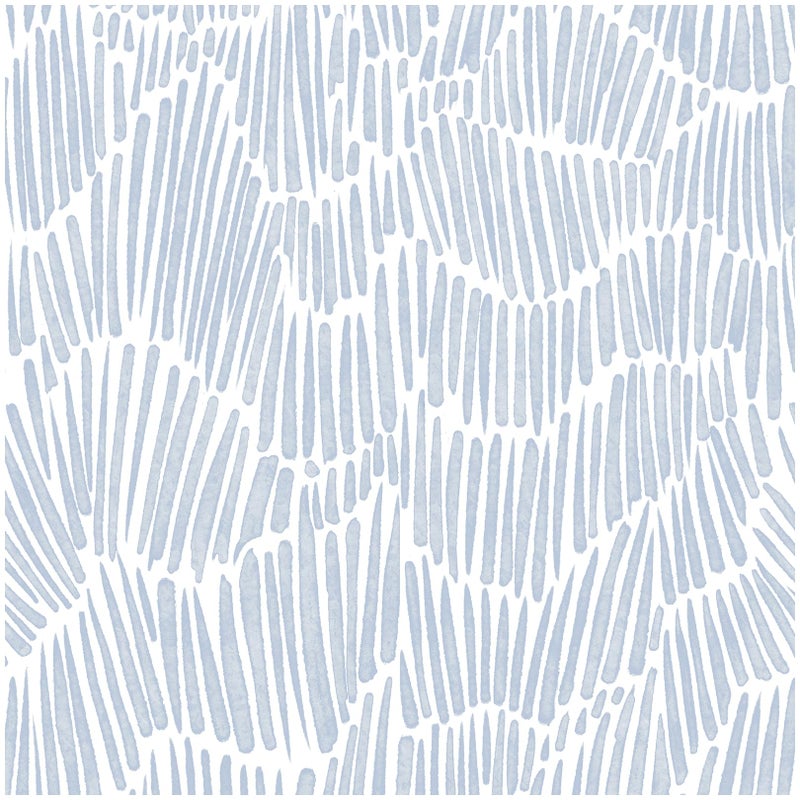 Theper Blue Wallpaper 17.3"Ã—78.8" Modern Striped Peel and Stick Wallpaper Boho Removable Self Adhesive Wall Paper for Bedroom Waterproof White and Blue Contact Paper Vinyl - Image 1