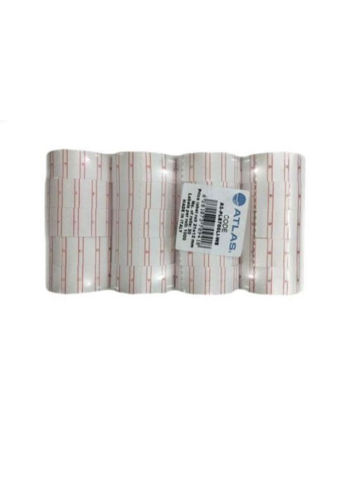 ATLAS 20-Piece Price Label Roll Set White/Red