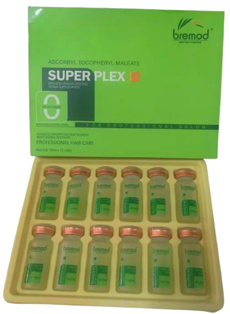 BREMOD [12 pieces] Bremod Performance Super Plex Keratin Strong Repair Supplement 10ml - Image 1