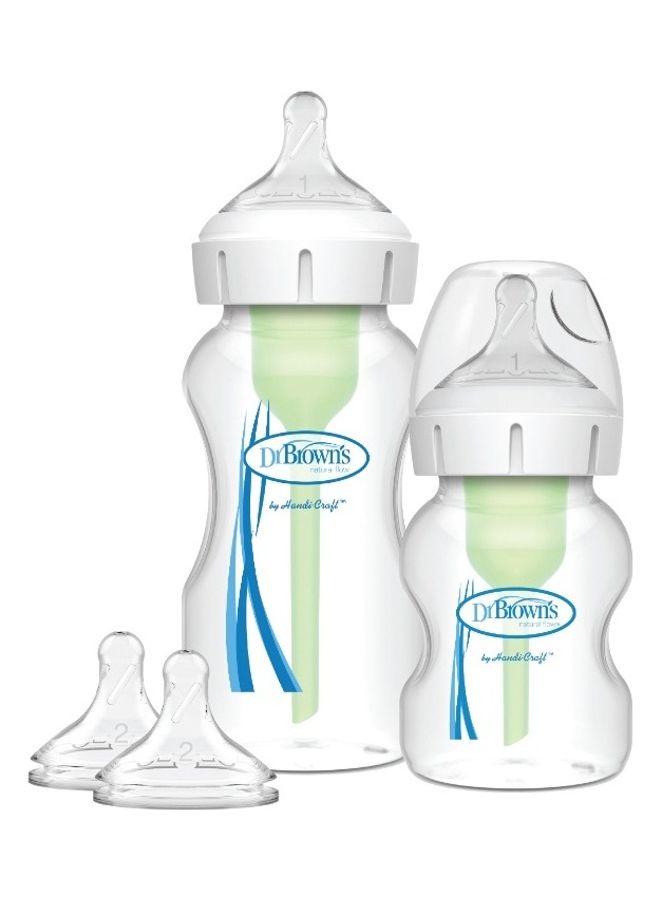 Dr. Brown’s Pp W-N Anti-Colic Options+ Bottle Sampler Kit (1X270 Ml & 1X150 Ml Bottles, 2Xl2 Nipples, 1 Cleaning Brush) - Image 1