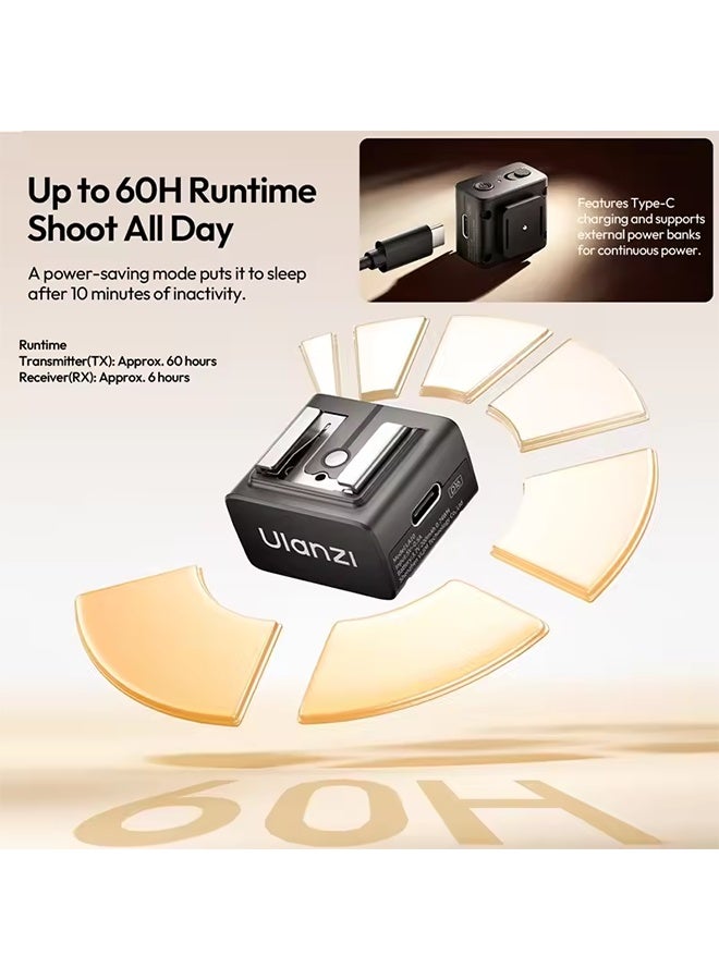 يولانزي مشغل فلاش Ulanzi LA10 Mini TX/RX 2.4GHz 8M Triggering Flash Trigger لكاميرات Sony Canon Nikon Fujifilm Pentax Olympus - Image 2