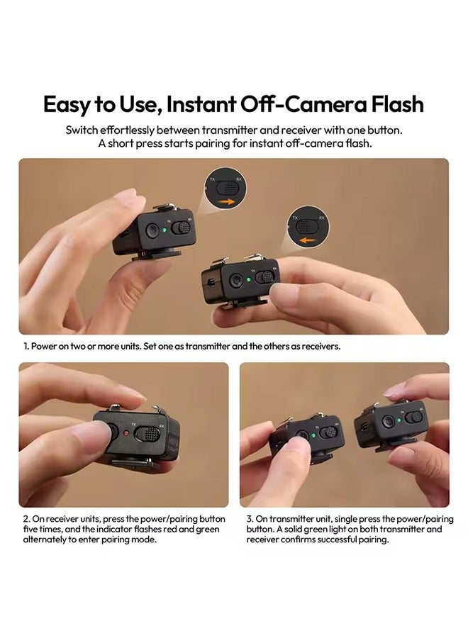 يولانزي مشغل فلاش Ulanzi LA10 Mini TX/RX 2.4GHz 8M Triggering Flash Trigger لكاميرات Sony Canon Nikon Fujifilm Pentax Olympus - Image 5