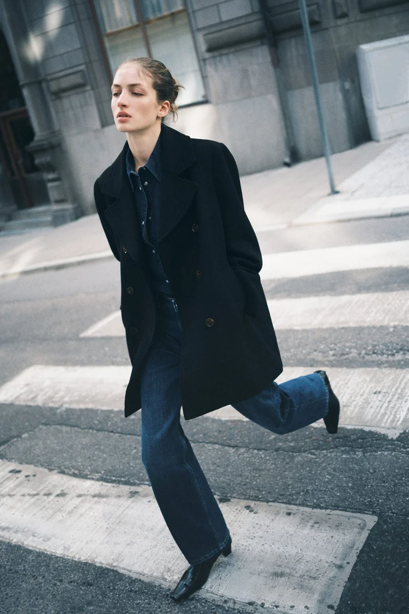 H&M Double-breasted twill coat