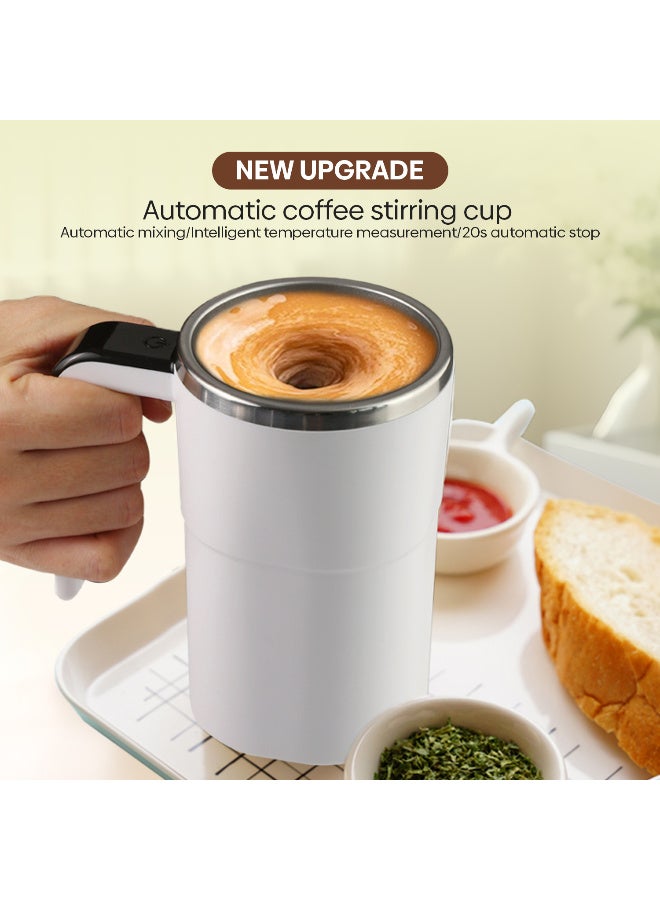 أرابيكو كوب قهوة ذاتي التحريك، كوب مغناطيسي قابل لإعادة الشحن مع شاشة عرض درجة الحرارة LED وغطاء، 380 مل (12.85 أونصة) كوب حراري محمول للقهوة والحليب والشاي - كوب سفر أساسي للخريف والشتاء - Image 4