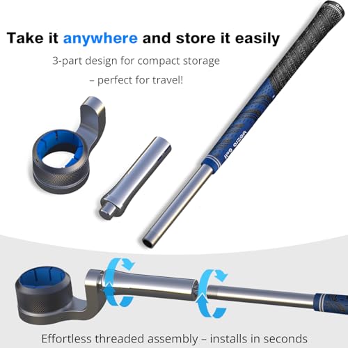 YEZRO Y14 Golf Club Attachment for Meta Quest 3/Quest 3S, 20.5" Weighted VR Golf Club Handle Accessories for Golf + — Aluminum One-Piece Build, Real Grip, No Screws — for Right Controller - Image 5