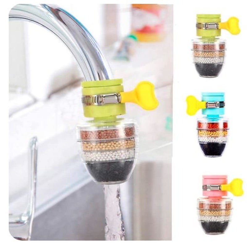 IONIX Activated Carbon Faucet Water Filters Universal Interface Home Kitchen Faucet Tap Water | Tap filter Multilayer | Clean Purifier Filter Cartridge Five Layer Water Filter-Pack of 1 - Image 2