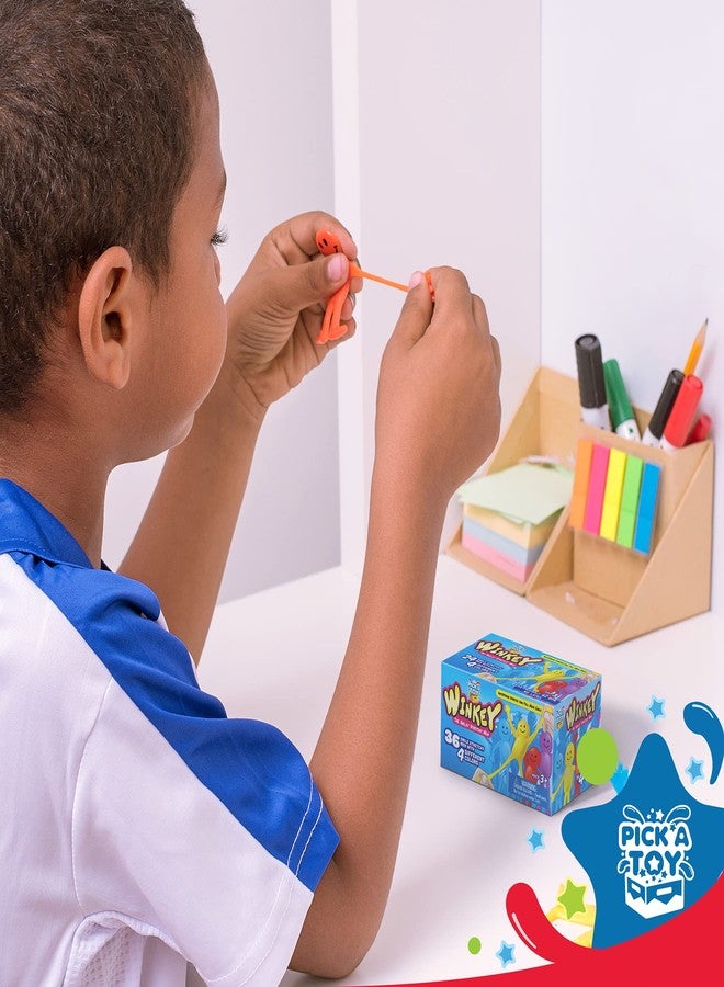 Pick A Toy Sticky Stretchy Happy Man Toy Party Favors for Kids: Rubber Sensory Toys Set of 36 - Classroom Small Prizes for Birthday Goody & End of Year Party Favors - Image 4