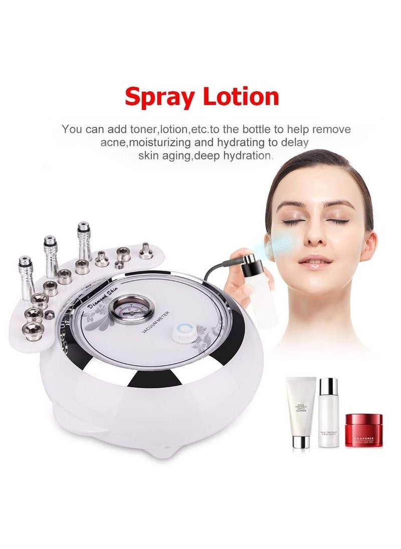 Captaintech 3 in 1 Diamond Microdermabrasion Machine with Replaceable 9 Diamond Head and Spray Bottles, Home Use Facial Skin Care Salon Equipment - Image 3