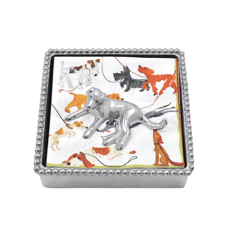 Mariposa Labrador Beaded Napkin Box - Image 4