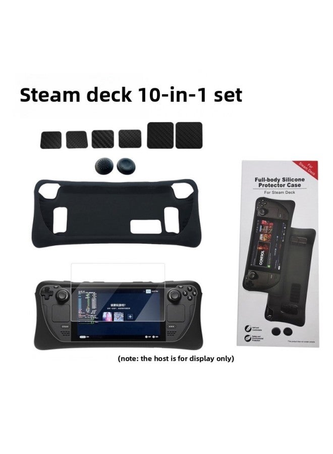غطاء حماية محمول باليد لألعاب Steam Deck 10 في 1 من السيليكون لآلة ألعاب Steam Deck - الطراز: غطاء حماية لوحدة التحكم في الألعاب Steam Deck 10 في 1 باللون الوردي - Image 4