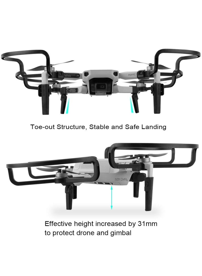 KASTWAVE 2 in 1 Propellers Guard for Mavic Mini 2, with Landing Gear Extension Legs Protection Drone Accessories Foldable for DJI Mavic Mini 2/ Mini 1 / Mini SE Drone (Grey) - Image 3