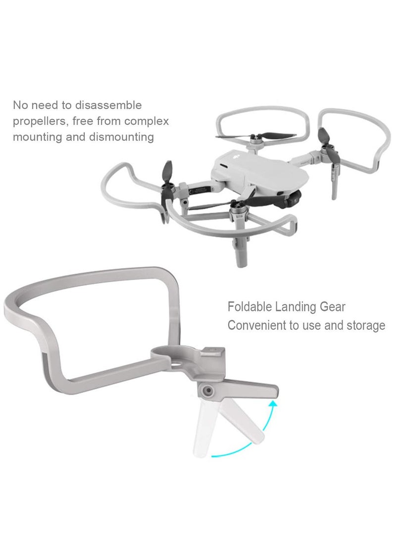KASTWAVE 2 in 1 Propellers Guard for Mavic Mini 2, with Landing Gear Extension Legs Protection Drone Accessories Foldable for DJI Mavic Mini 2/ Mini 1 / Mini SE Drone (Grey) - Image 2