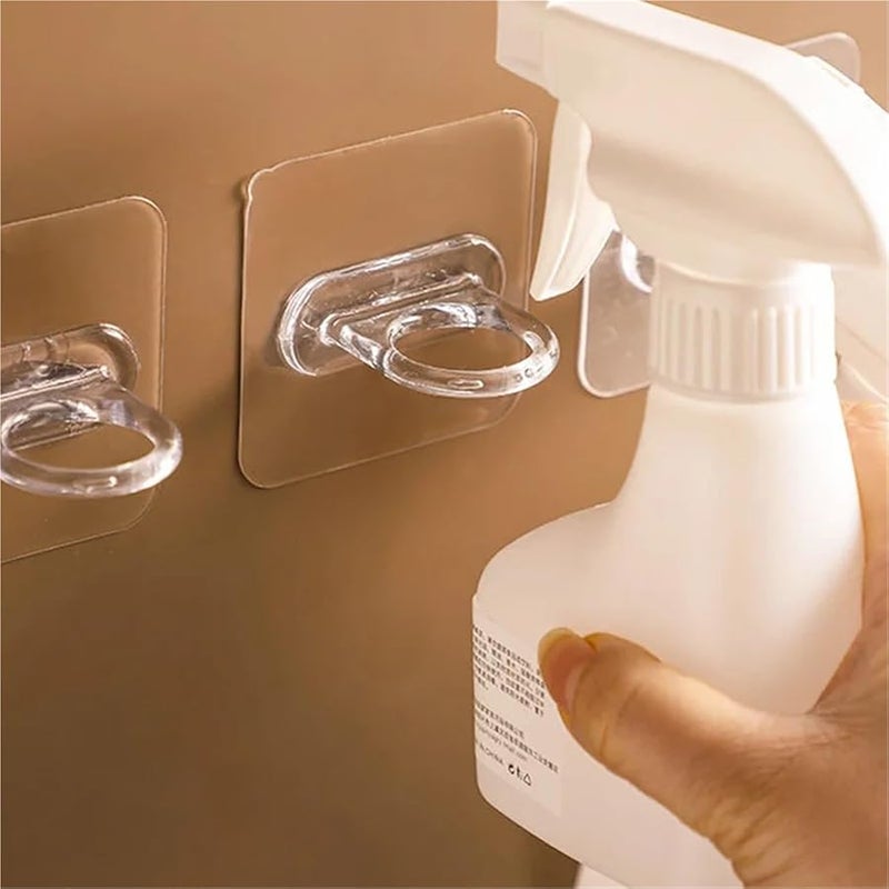 50Pcs Wall Mounted Round Hooks Adhesive Storage Rack for Kitchen Cabinet Bathroom Wall - Image 3