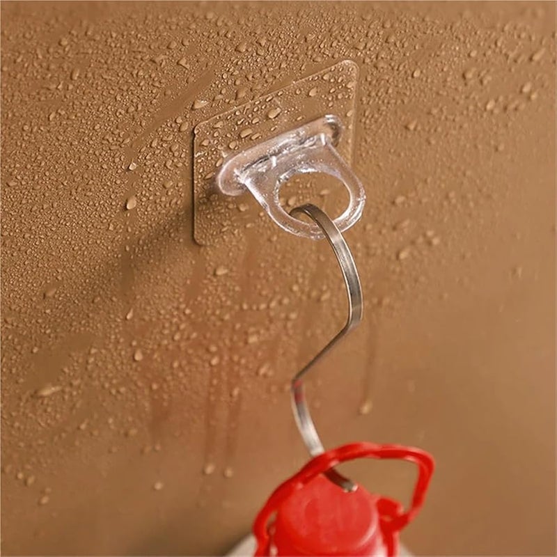 50Pcs Wall Mounted Round Hooks Adhesive Storage Rack for Kitchen Cabinet Bathroom Wall - Image 4