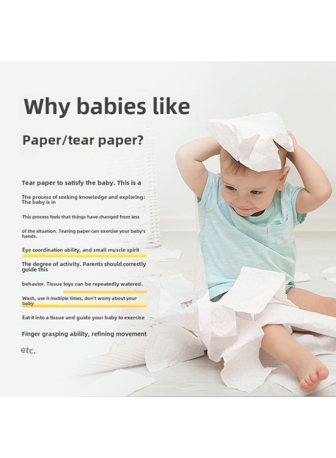 Baby Educational Learning Paper Toy 0-3 Years Old Finger Exercise Tear-proof Baby Early Education Tissue Box Cloth Book-Color:24 Bus Tissue Box  - Image 4