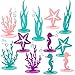 DECHISY 24 Pcs Mermaid Birthday Decorations Felt Table Centerpiece Under the Sea Party Decorations Supplies for Ocean Theme Little Mermaid Birthday Party Baby Shower - Image 3