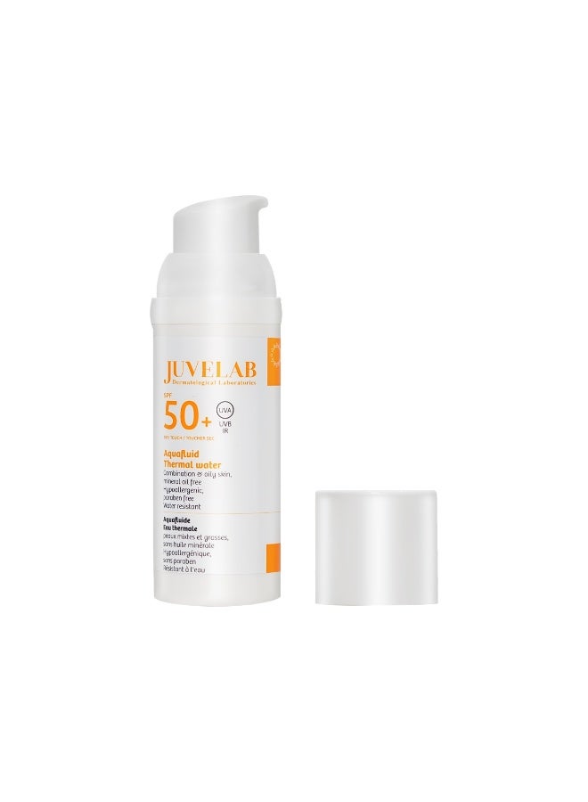 ميدي واقي الشمس Juvelab SPF 50+ Dry Touch – واقي شمس للوجه خالٍ من الزيوت، غير لامع، لا يسبب الحساسية، خالٍ من البارابين، ومقاوم للماء، مناسب للبشرة الدهنية والمختلطة - Image 2