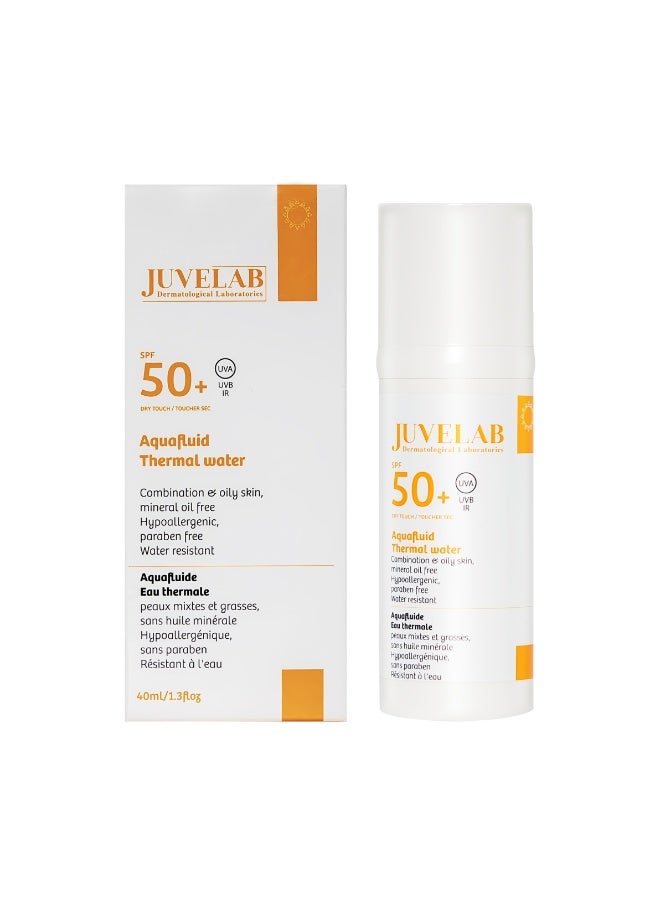 ميدي واقي الشمس Juvelab SPF 50+ Dry Touch – واقي شمس للوجه خالٍ من الزيوت، غير لامع، لا يسبب الحساسية، خالٍ من البارابين، ومقاوم للماء، مناسب للبشرة الدهنية والمختلطة - Image 3