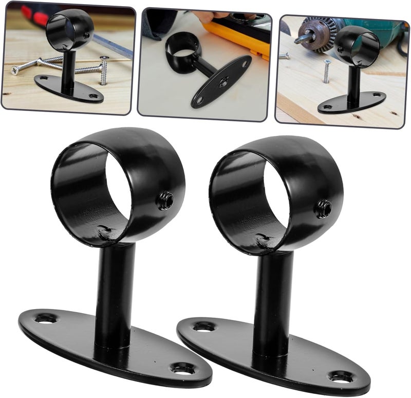 DOITOOL 2Pcs Handrail Brackets for Stairway Railing Indoor Outdoor Support Bracket for Modern Durable Resistant Wall Mount Hardware - Image 5