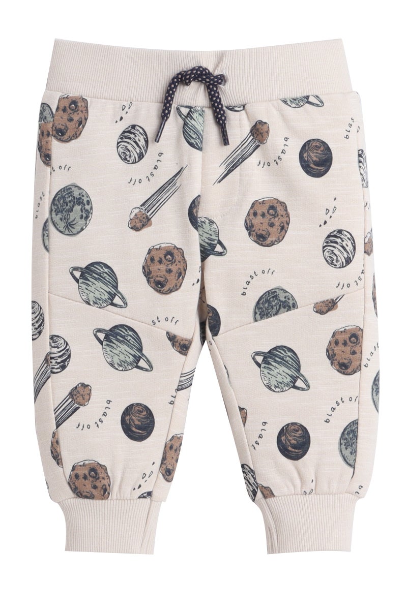 Dirkje Baby Boys “Need Space” Fleece Tracksuit – Navy & Cream 2-Piece Set - Image 5