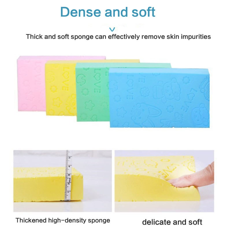 FELOFIX 2 pcs Random Color Ultra Soft Exfoliating Sponges, Bath Sponge for Kids and Adult Shower, Dead PVA Skin Sponge Remover for Bathroom Body Cleansing Supplies (Multicolor) - Image 5