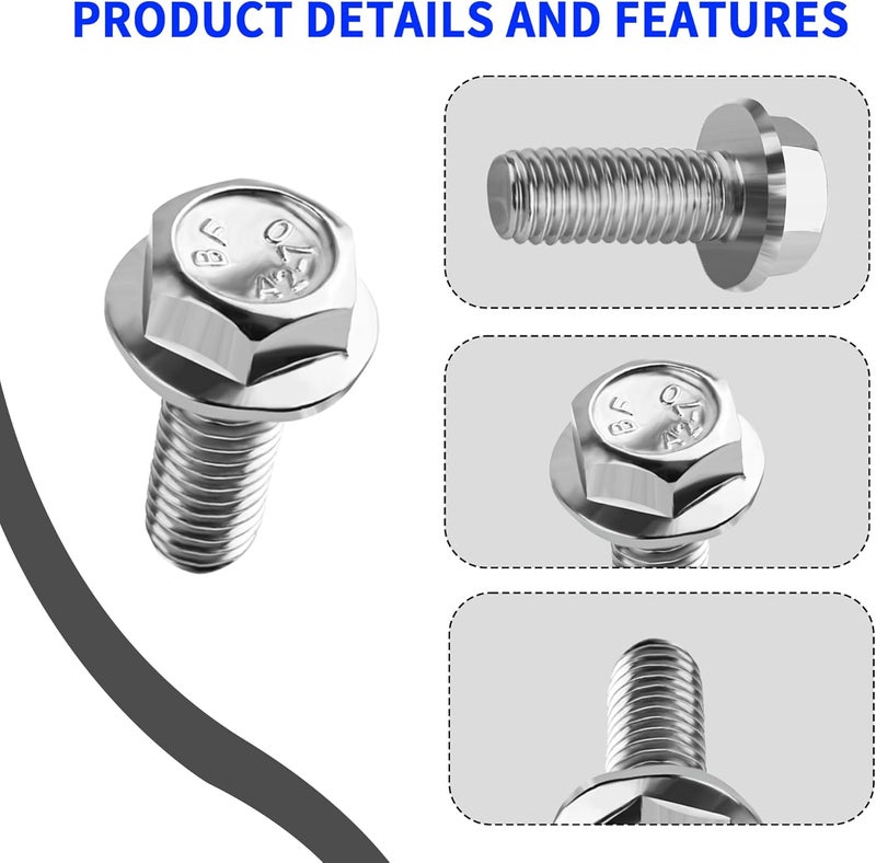 Wide range usage design 8pack Car Top Front Skid Plate Bolts Stainless Steel Replacement for Toyota Sequoia Scion xB 4Runner Car Accessories Simple multi-feature practical build - Image 2
