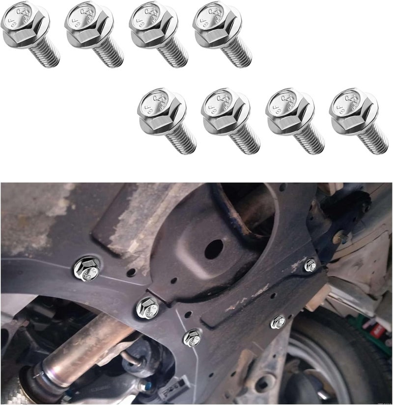 Wide range usage design 8pack Car Top Front Skid Plate Bolts Stainless Steel Replacement for Toyota Sequoia Scion xB 4Runner Car Accessories Simple multi-feature practical build - Image 1
