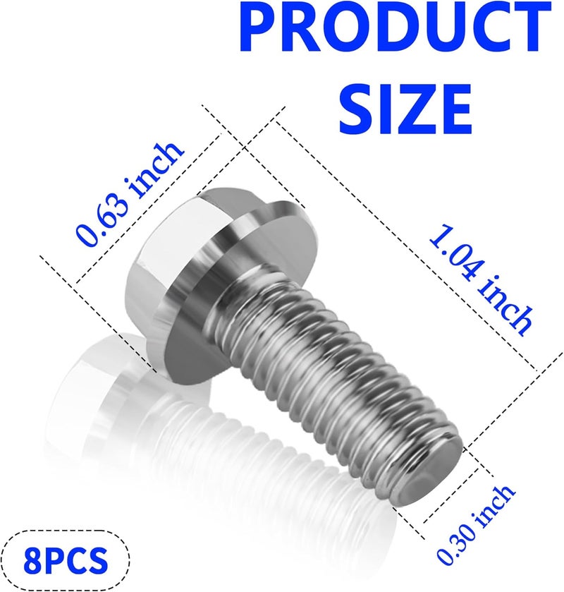 Wide range usage design 8pack Car Top Front Skid Plate Bolts Stainless Steel Replacement for Toyota Sequoia Scion xB 4Runner Car Accessories Simple multi-feature practical build - Image 3