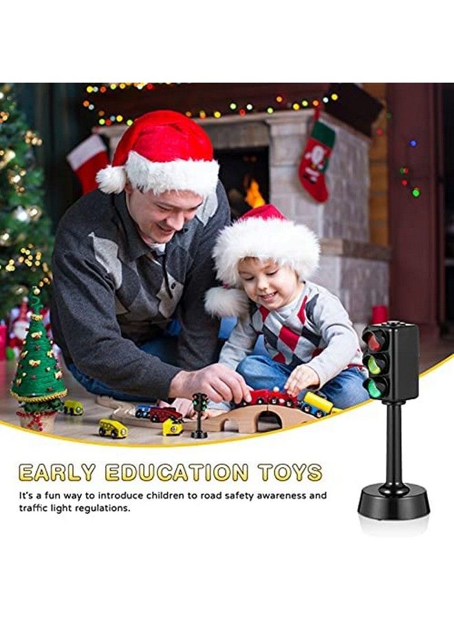 NUOBESTY نماذج ألعاب المرور نموذج إشارة المرور نموذج ألعاب مصباح إشارة المرور LED صغير للأطفال تعليمي 2 قطع - Image 3
